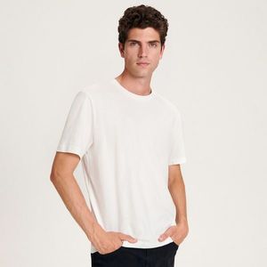 Reserved - Tričko regular s příměsí hedvábí - Bílá obraz