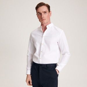 Reserved - Bavlněná košile regular fit - Bílá obraz