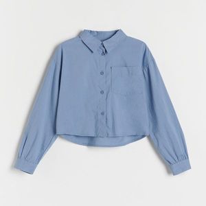 Reserved - Krátká košile s kapsičkou - Modrá obraz