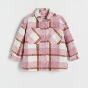 Reserved - Kostkovaná košilová bunda - Růžová obraz