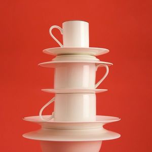 Reserved - Porcelánový šálek s podšálkem - Bílá obraz