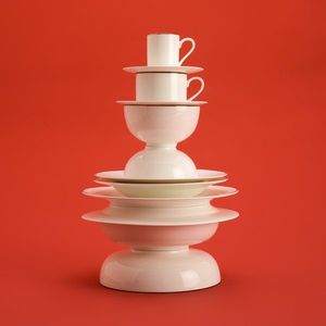 Reserved - Porcelánová miska s lemem - Bílá obraz