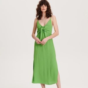 Reserved - Midi šaty s vysokým podílem viskózy - Zelená obraz