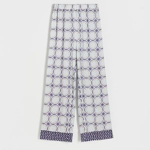 Reserved - Viskózové kalhoty s nohavicemi s kontrastními lemy - Vícebarevná obraz