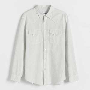Reserved - Pruhovaná košile regular fit - Bílá obraz