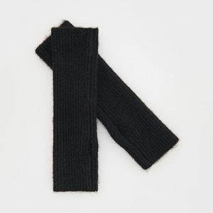 Reserved - Úpletové rukavice bez prstů - Černý obraz