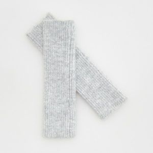 Reserved - Úpletové rukavice bez prstů - Světle šedá obraz