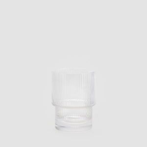 Reserved - Sklenice z drážkovaného skla - Bílá obraz