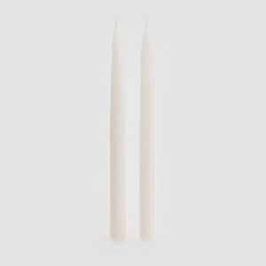 Reserved - Sada 2 kuželovitých svíček - Bílá obraz