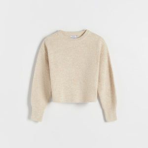 Reserved - Žebrovaný pletený svetr - Béžová obraz