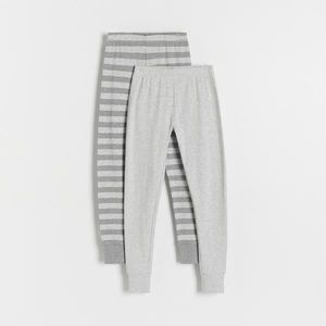 Reserved - Sada 2 podvlékacích kalhot s vysokým podílem bavlny - Světle šedá obraz