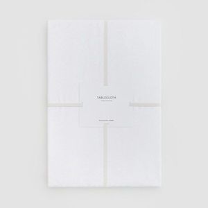 Reserved - Bavlněný ubrus s žakárovým vzorem - Bílá obraz