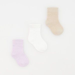 Reserved - Bavlněné ponožky 3 pack - Fialová obraz
