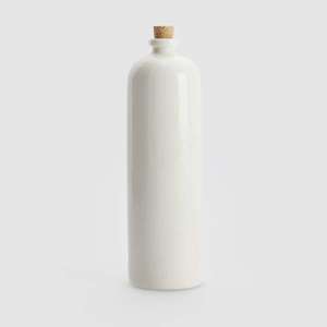 Reserved - Keramická láhev se zátkou - Bílá obraz