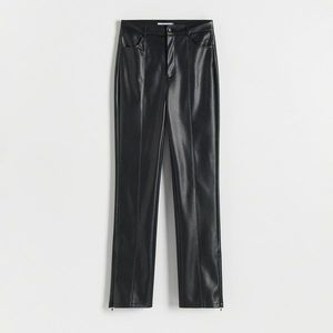 Reserved - Koženkové kalhoty - Černý obraz