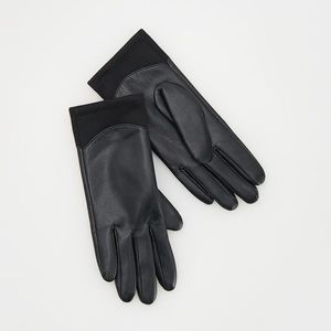 Reserved - Koženkové rukavice - Černý obraz