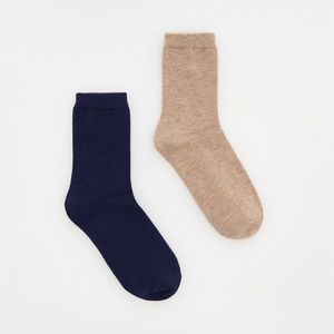 Reserved - Sada 2 párů ponožek s vysokým podílem bavlny - Béžová obraz