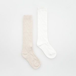 Reserved - Sada 2 párů ponožek - Krémová obraz