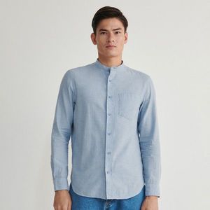 Reserved - Košile regular fit se stojáčkem - Modrá obraz