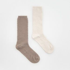 Reserved - Úpletové ponožky 2 pack - Šedá obraz