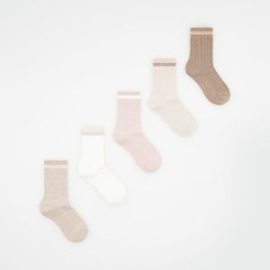 Reserved - Ponožky s příměsí metalické příze - Krémová obraz