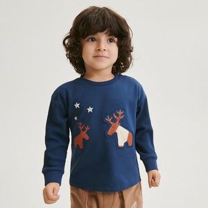 Reserved - Vánoční tričko s aplikací - Modrá obraz
