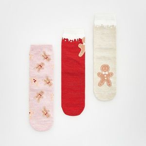 Reserved - Vánoční ponožky s výpustky 3 pack - Červená obraz