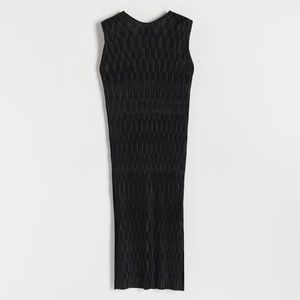 Reserved - Strukturované žerzejové šaty - Černý obraz