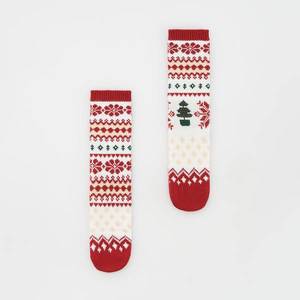 Reserved - Vánoční teplé ponožky - Červená obraz