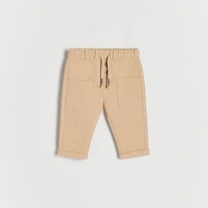 Reserved - Úpletové kalhoty s kapsami - Béžová obraz