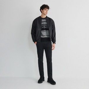 Reserved - Kalhoty chino slim fit - Černý obraz