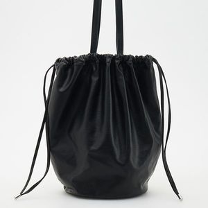 Reserved - Pytlová kabelka s taštičkou na zip - Černý obraz