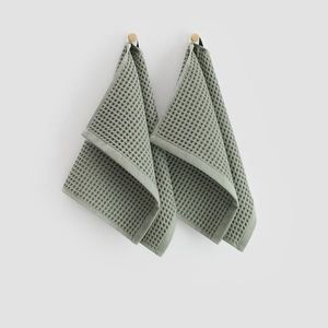 Reserved - Utěrky s vaflovou texturou (2 ks) - Zelená obraz