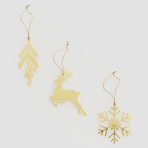 Reserved - Vánoční dekorace (3 ks) - Zlatá obraz