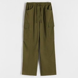 Reserved - Kalhoty cargo s lyocellem - Khaki obraz