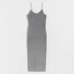 Reserved - Šaty z lesklého materiálu - Stříbrná obraz
