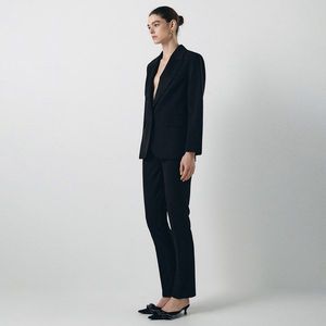 Reserved - Kalhoty s ozdobnými vloženými prvky - Černý obraz
