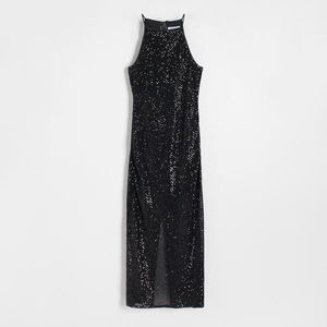 Reserved - Flitrové šaty - Černý obraz