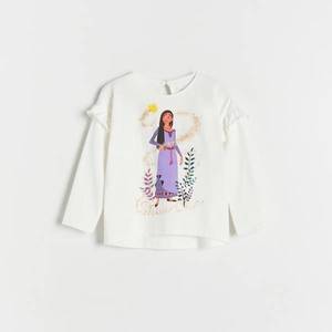 Reserved - Bavlněné tričko Wish - Krémová obraz