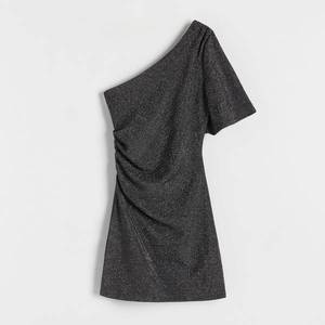 Reserved - Mini šaty s kovovým efektem - Černý obraz