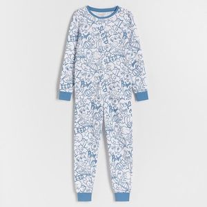 Reserved - Dvoudílná pyžamová souprava s potiskem - Bílá obraz