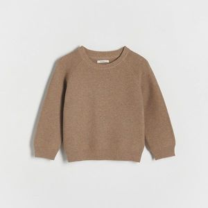 Reserved - Strukturální svetr s bavlnou - Bordó obraz