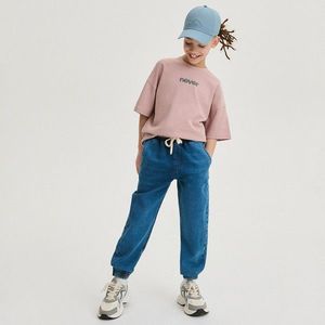Reserved - Elastické džíny jogger - Modrá obraz