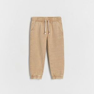 Reserved - Úpletové kalhoty jogger - Béžová obraz