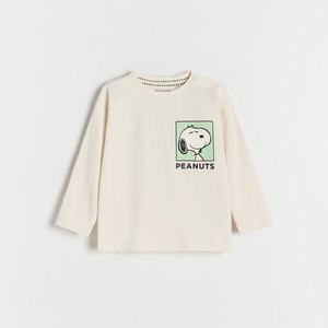 Reserved - Oversize tričko s dlouhými rukávy Snoopy - Krémová obraz