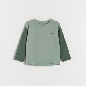 Reserved - Oversized tričko s dlouhými rukávy - Zelená obraz