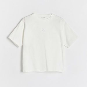 Reserved - Bavlněné tričko - Krémová obraz