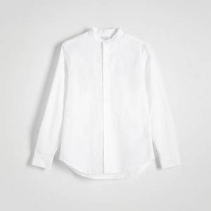 Reserved - Košile s límcem typu mandarin regular fit - Bílá obraz