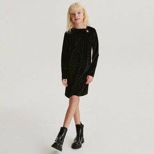 Reserved - Lesklé mini šaty - Černý obraz