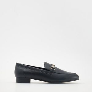 Reserved - Mokasíny loafers s ozdobnou sponou - Černý obraz